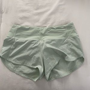 Mint Lululemon shorts in a size 2